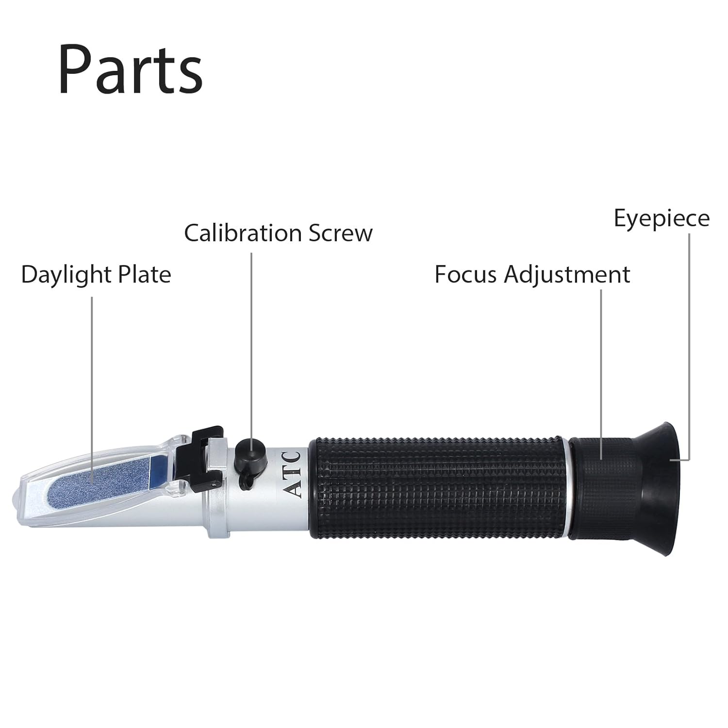 Hydrometers Rhinoco Salinity Refractometer Sea Water Hydrometer with ATC Function Dual Scale 0