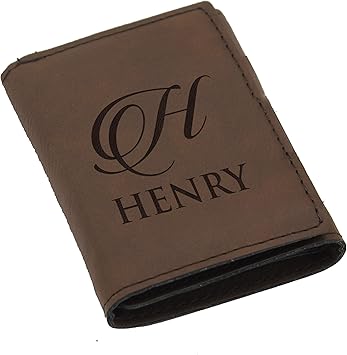 personalized trifold wallets for husband