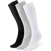 YABAIKE Toe Socks Compression Socks for Women & Men Knee High Socks Graduated Support for Running,Nurses,Flight