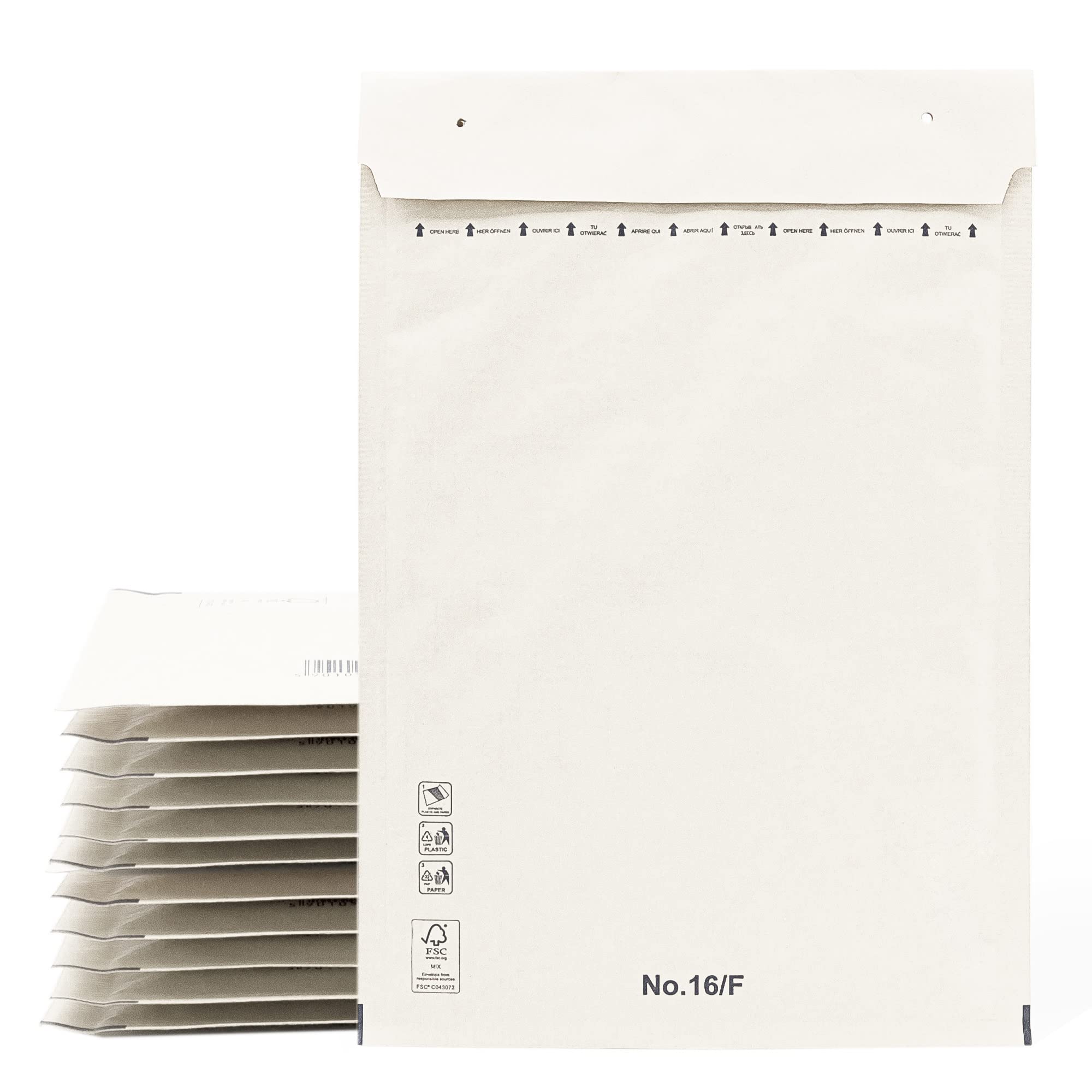 Padded Envelopes Mailing Envelopes Paper Bags with Bubble Inner White Peel and Seal Mailing Bags - Ofiturie (10 Envelopes, 220 x 260mm)