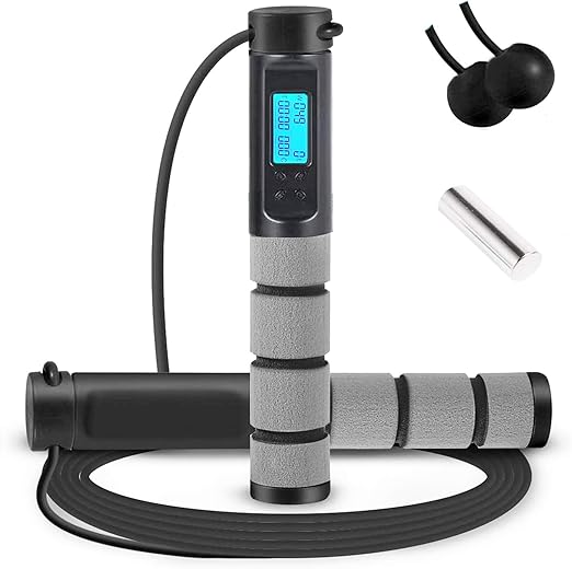 Digital Weighted Handle Workout Jumping Rope with Calorie Counter
