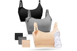 Momcozy Pumping Bra, Pumping Bra Hands Free All Day Wear Pumping & Nursing Bra in One Holding Breast Pump for Spectra, Medela
