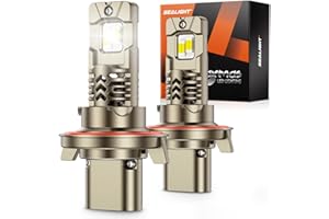 SEALIGHT 2026 Brightest H13 9008 LED Headlight Bulbs, 90,000LM 1200% Brighter, 6500K Cool White, 1:1 Halogen Size Wireless, 3