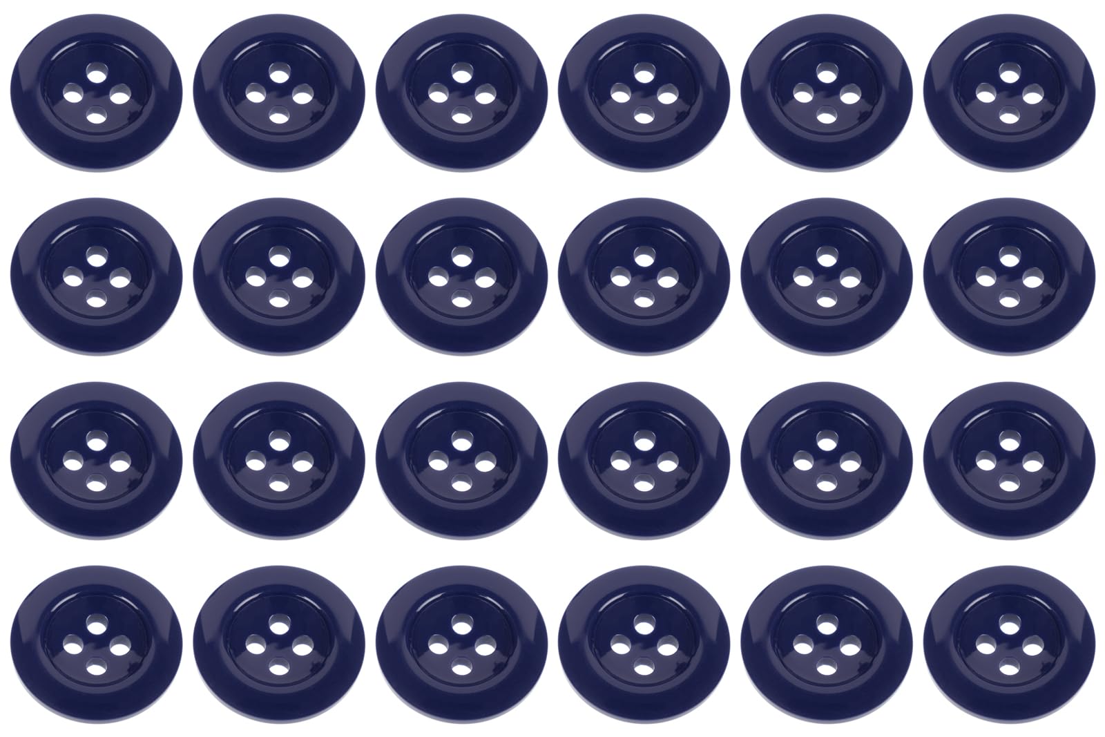 Pack of 24 Blue Sew on 18mm Buttons for Braces Trousers Shirts 28L