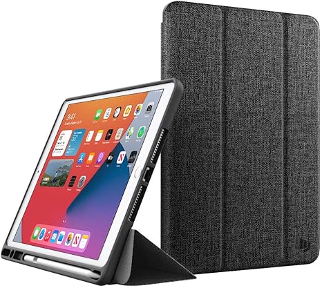 Dadanism Ipad 8th Generation Case 2020 Ipad 7th Generation Case 2019 With Pencil Holder Ultra Slim Shockproof Soft Tpu Back Trifold Stand Smart Cover Fit Ipad 10 2 Inch 2020 2019 Black Amazon Ca Electronics
