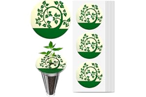 iDOO 102Pcs Seed Pot Labels Sticker, PVC Round Peel and Stick Hydroponic Garden Label, Plant Grow Basket Label