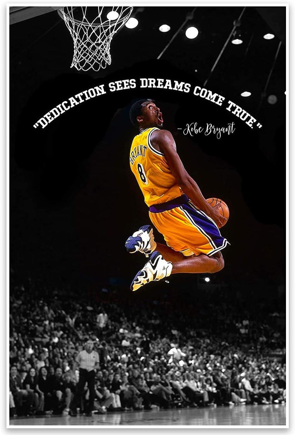 Kobe Bryant Canvas Prints Los Angeles Lakers Quotes Basketball Picture Poster Wall Art Artwork 35 50x70cm Amazon Co Uk Kitchen Home