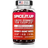 Libido Support for Women Intimacy Gummies - Fast Acting HornyGoatWeed Women | Gluten Free, Vegan &amp; Non-GMO - Spicy Gummies for Couples - Delicious Raspberry Watermelon Flavor - 60 Count