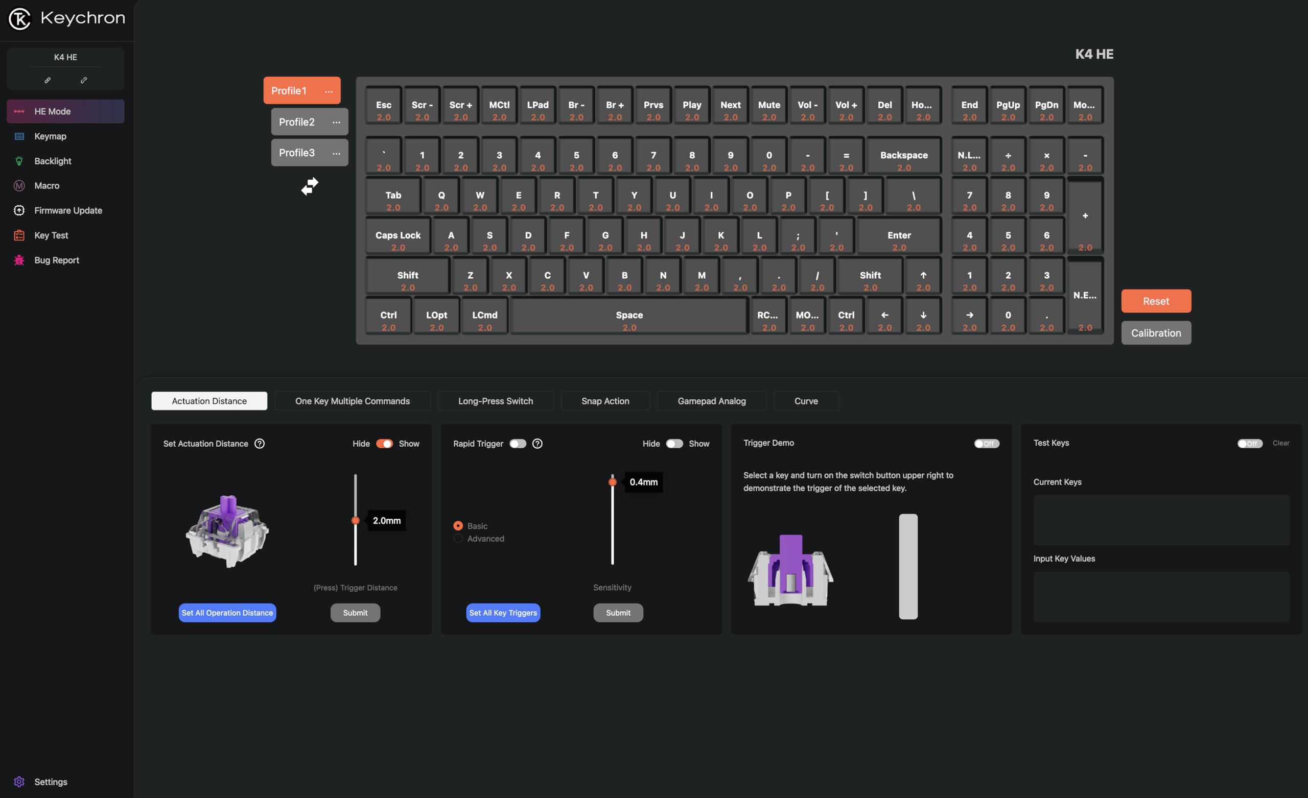 Keychron K4 HE QMK Wireless Gaming Custom Mechanical Keyboard, 2.4 GHz/Bluetooth/Wired 96% Layout Hot-Swappable Programmable RGB Backlit Gateron Magnetic Switches for Mac Windows, Black 3
