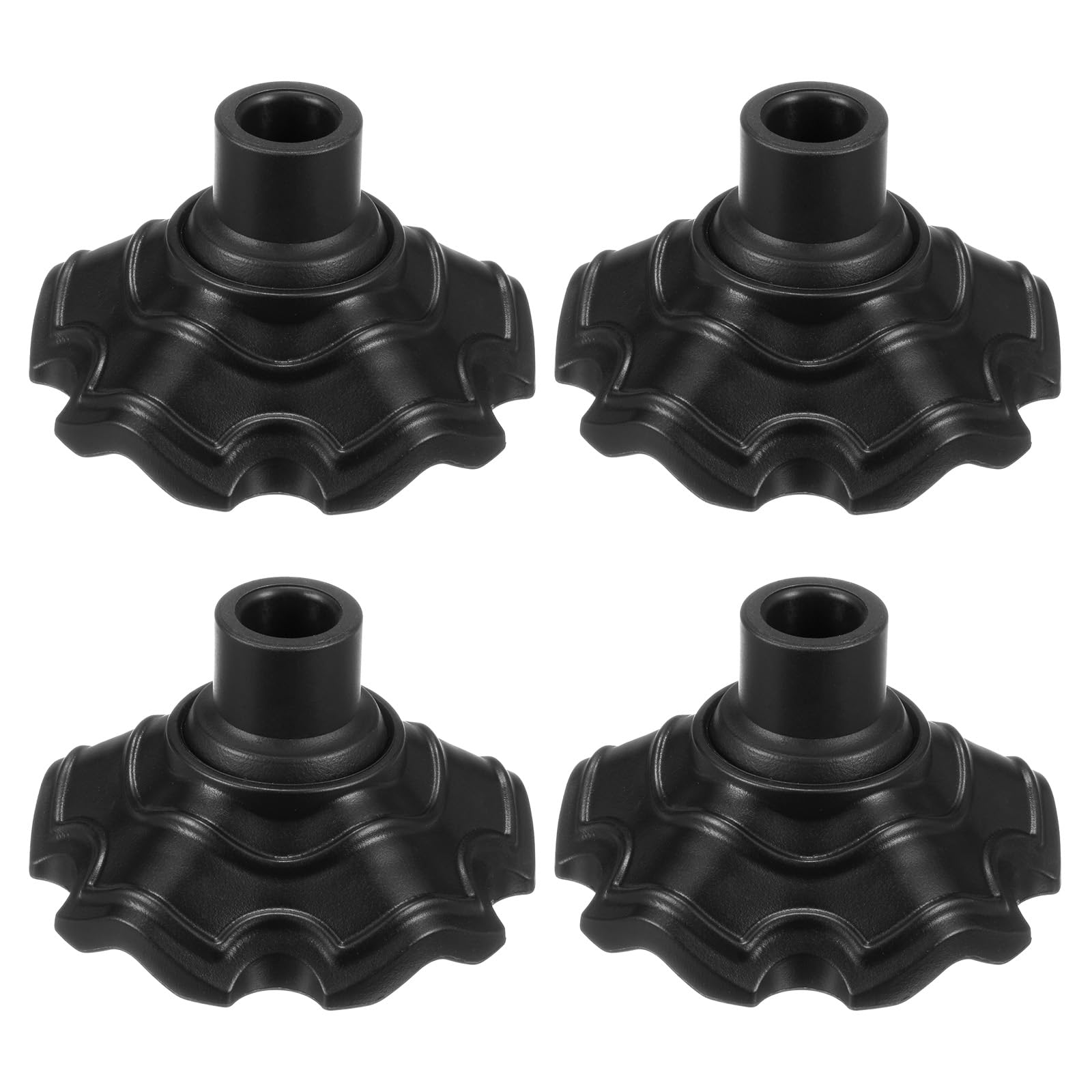 M METERXITY 4-Pack Camping Chair Foot Pads, 14mm Plastic Anti-Sinking Folding Camp Chair Replacement Feet for Fishing/Hiking/Picnic/Hardwood Floors/Tile/Outdoor Chair Leg Caps [Black]