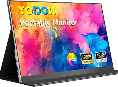 Yodoit 15.6 inch Portable Monitor FHD 1920x1080 IPS USB-C HDMI With Speakers
