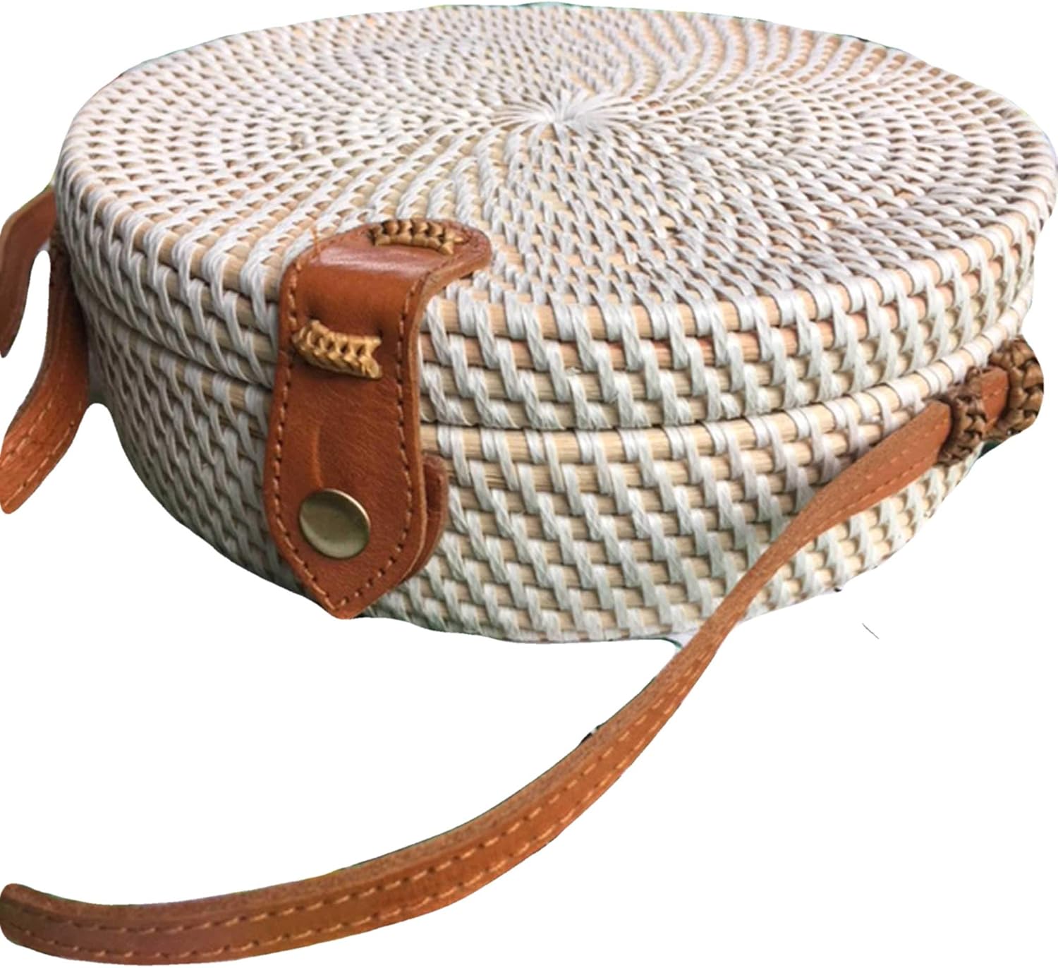 jelly rattan round bag
