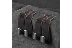 SUNCARACCL 2 Pack Car Seat Headrest Hook, Car Purse Hook Car Hooks for Purses and Bags, Car Seat Back Storage Hook Double Hook Holder Car Organization Accessories(Black)