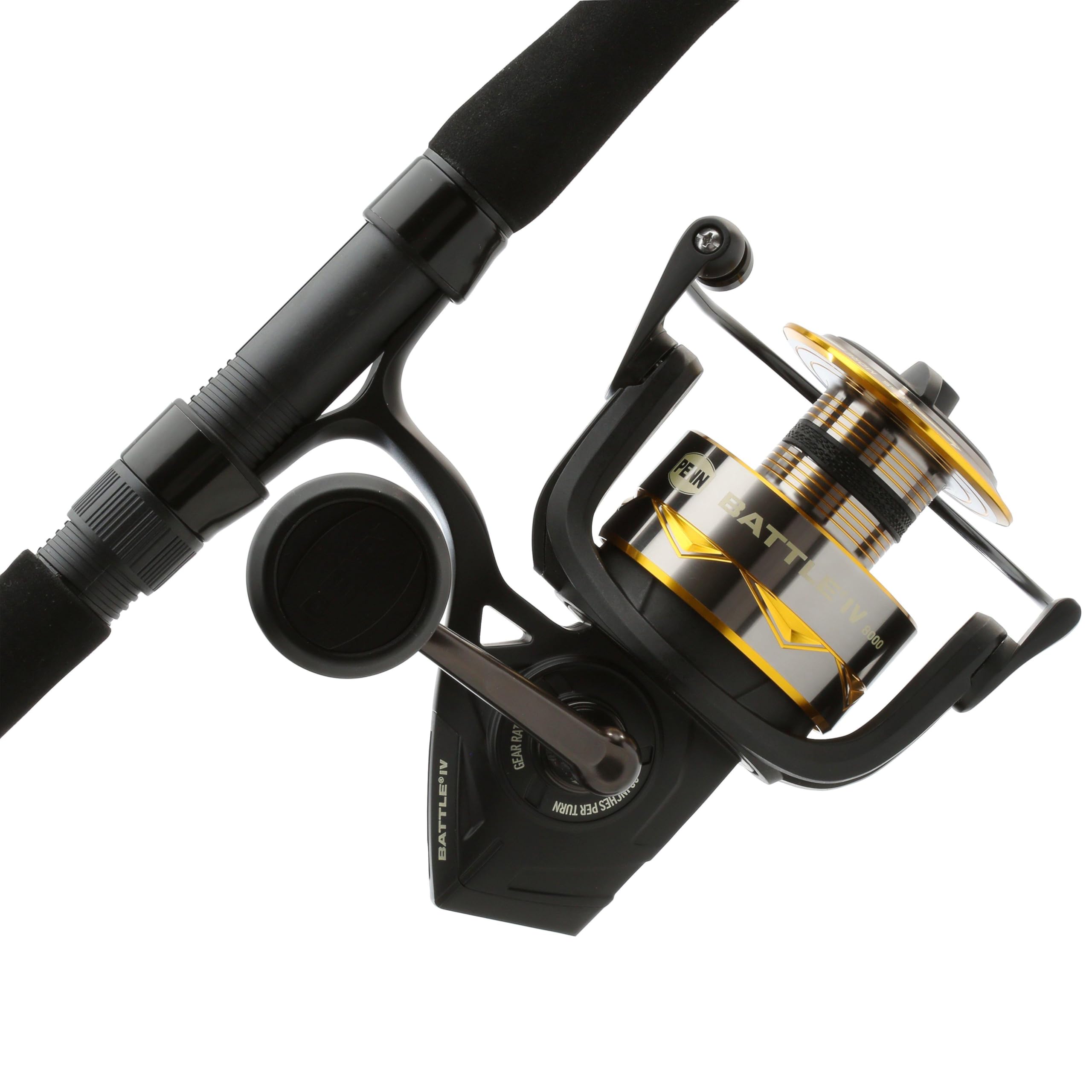 Photo 1 of *PARTS TIP BROKEN**PENN 7' Battle IV Spinning Fishing Rod and Reel Combo Kit, 8000 Reel, CNC Gear Technology, Full Metal Body and Sideplate, HT-100 Drag System