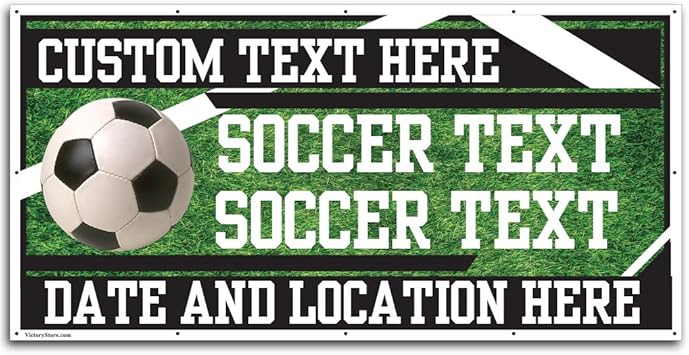 Amazon Com Victorystore Banner Custom Soccer Spirit Vinyl