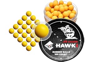 Hawki Rubber Balls .50 or .43 Cal Reusable Training Soft Rubber Balls Less Lethal for Paintball Guns