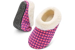 FEETCITY Toddler Slippers - Slip On Shoes for Girls & Boys, Lightweight & Warm Indoor Walking Shoes