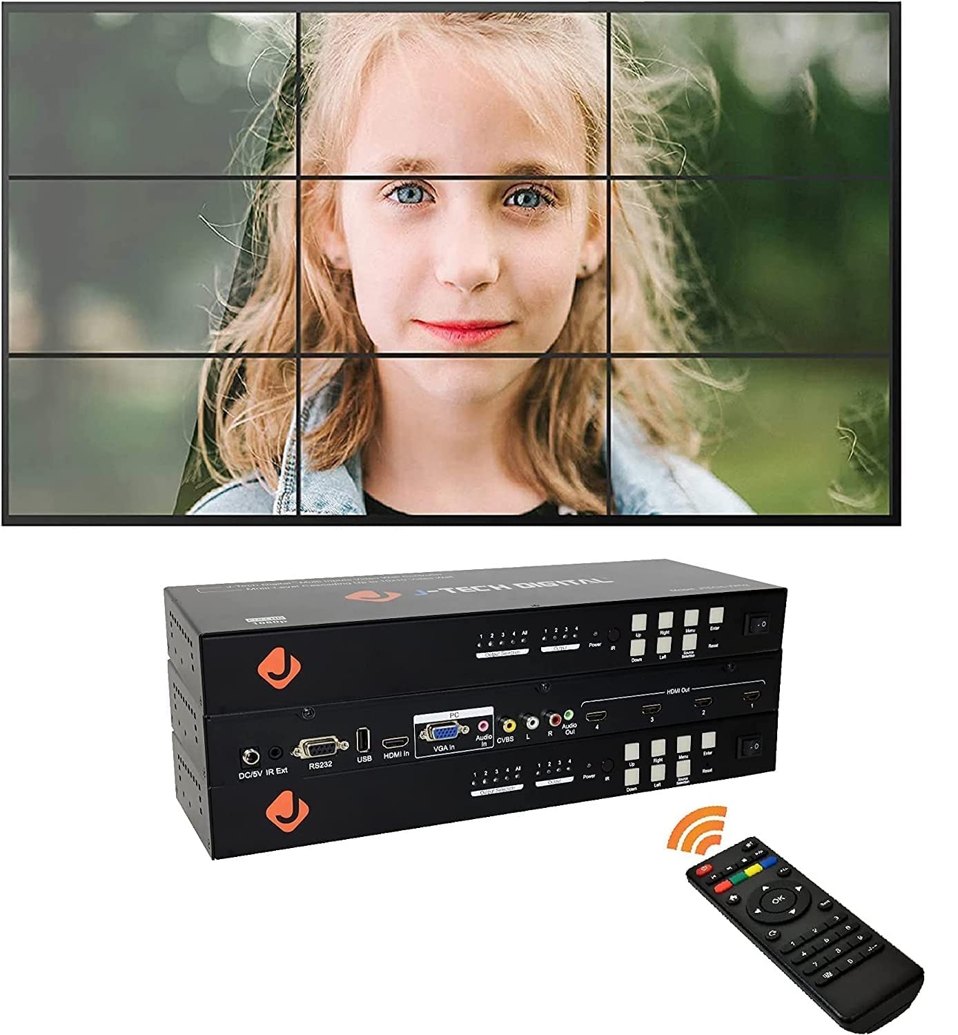 J-Tech Digital Video Wall Controller 3X3 2X2 1X4