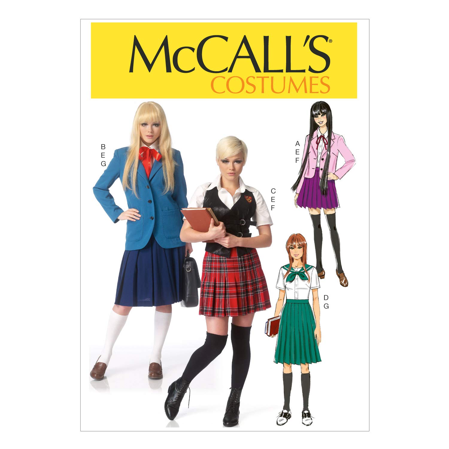 Mccall's Patterns 7141, Misses Costumes, cotton, None, Size A5 (6-8-10-12-14)