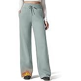 G4Free Flurrylux Women's Fleece Lined Wide Leg Sweatpants Drawstring Cotton Warm Lounge Pants