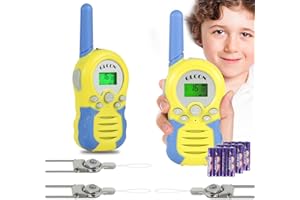 Kids Walkie Talkies with LCD Display - Kid Toys Gifts for 5-13 Year Old Boys Girls Children - GLCONN 22 Channels 2 Way Radio - Pink Todder Walkie Talkies for Kids - 2 Pack