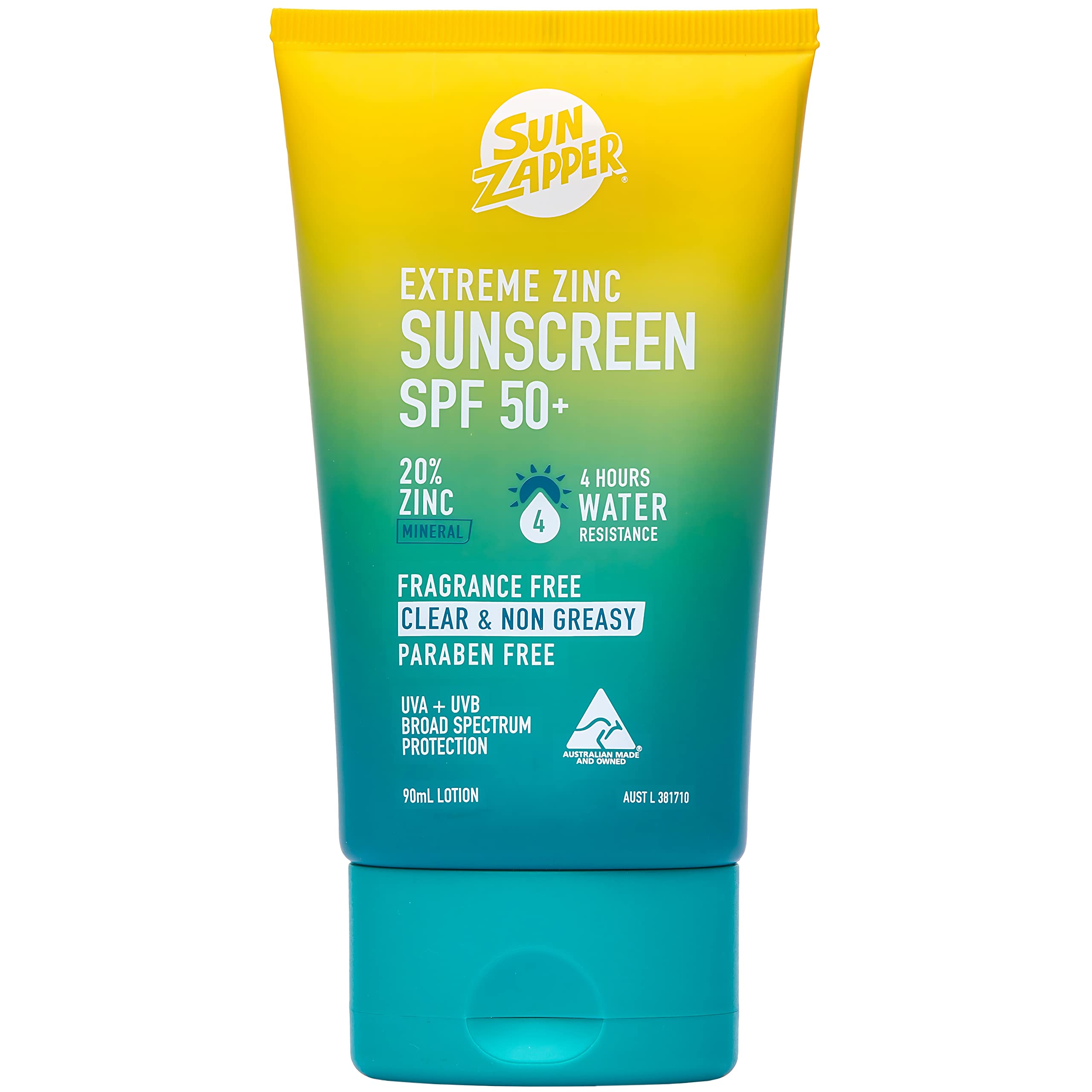 Sun Zapper Extreme Zinc Mineral Sun Cream - SPF50+ Sunscreen Made in Australia