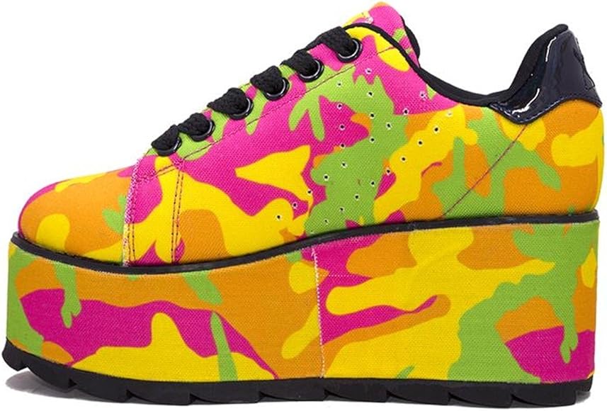 neon platform sneakers