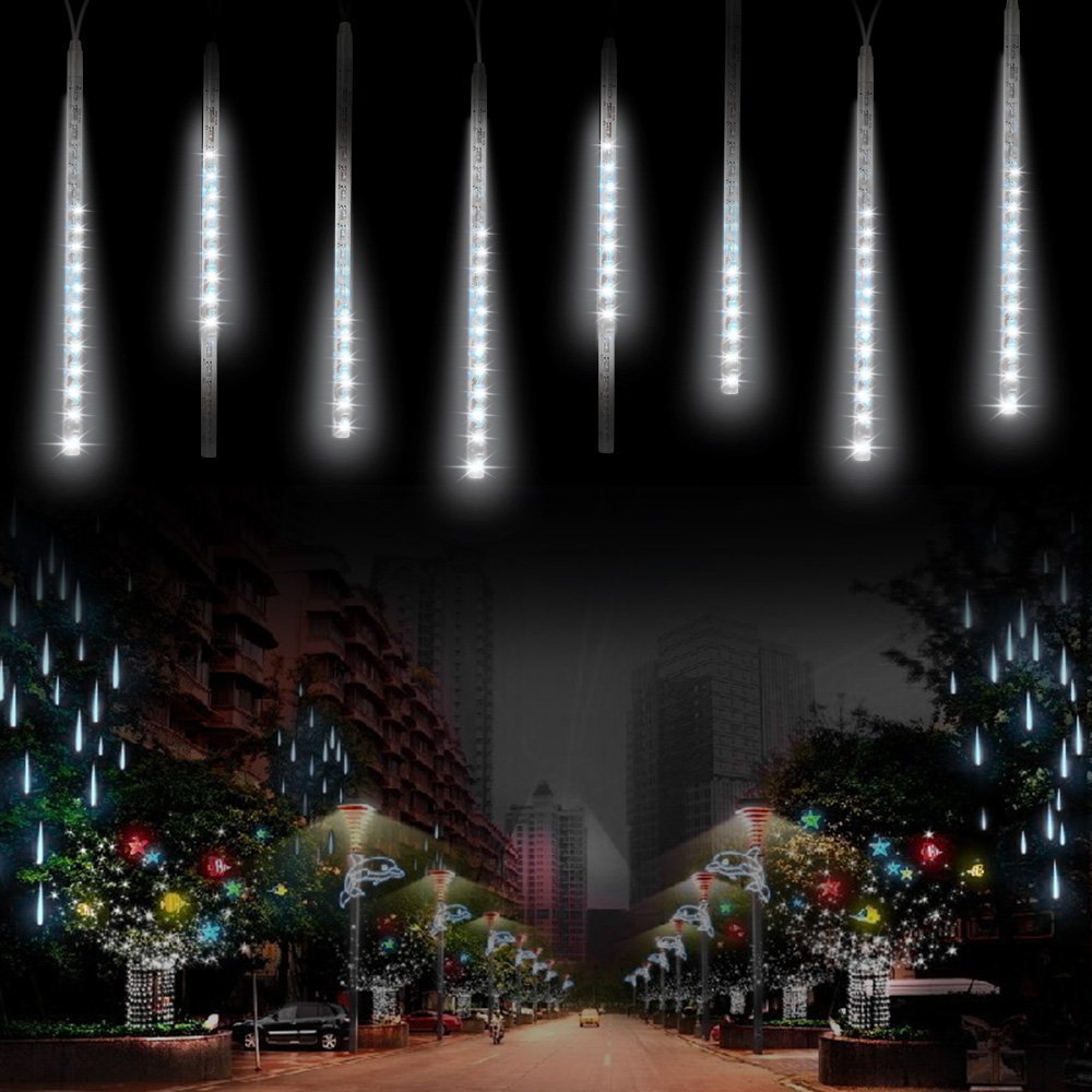 KINGCOO LED Meteor Shower Solar Lights Garden, Waterproof Falling