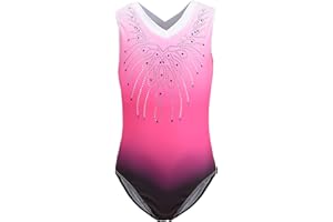 DoGeek Gymnastics Outfits for Girls Gradient Color Sparkle Leotard Dance ballet great gifts for Christmas Gift