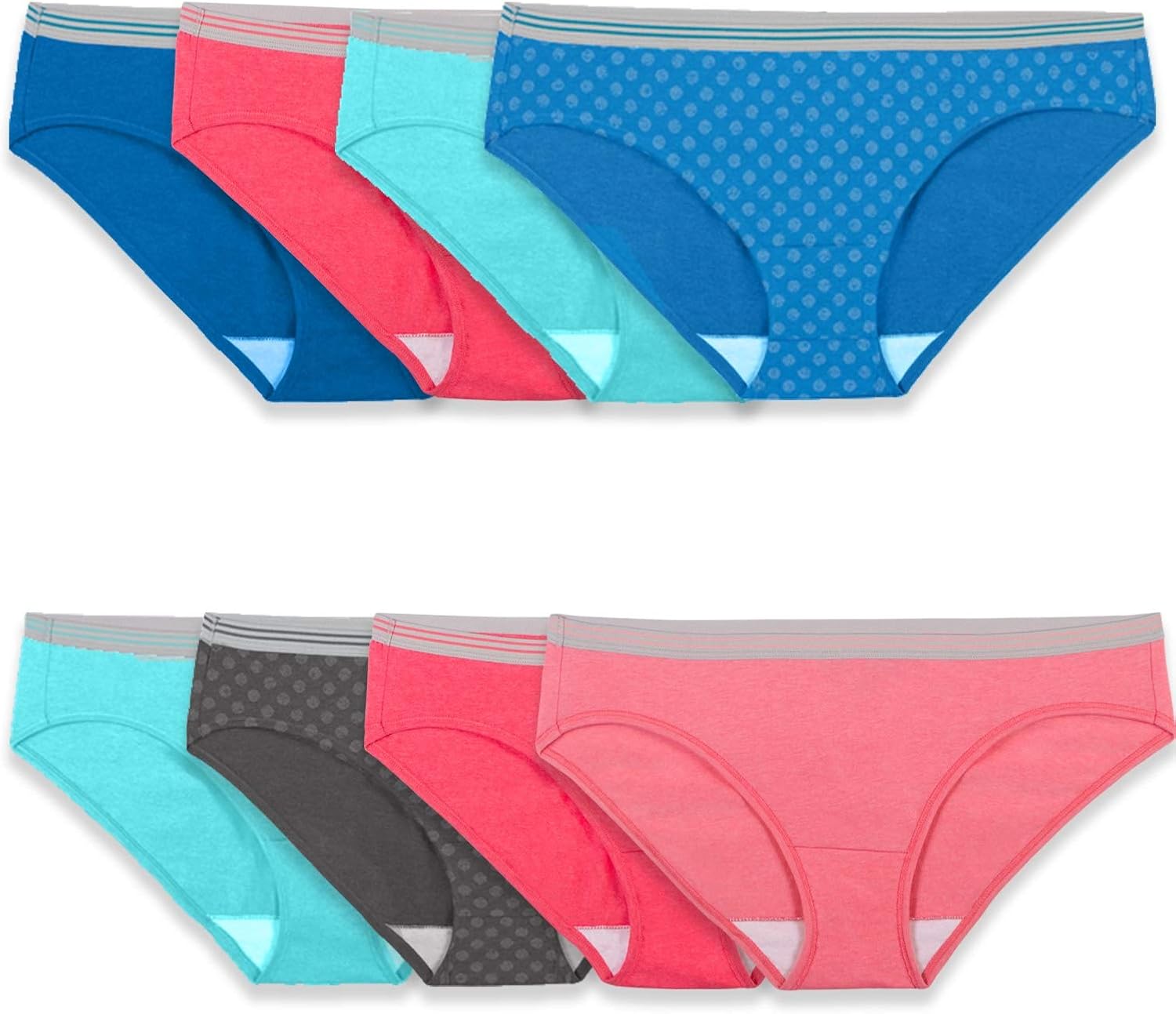 Women's Heather LowRise Hipster Panty, 8 Pack Amazon.ca Clothing