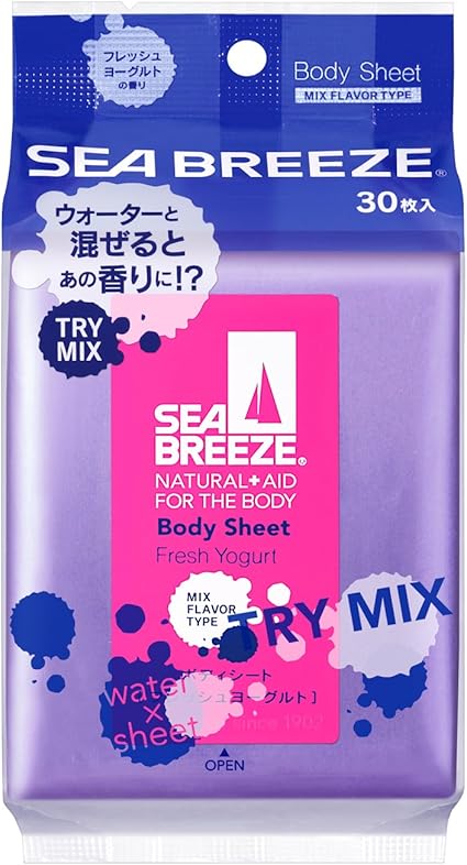 Amazon シーブリーズ ミックスタイプ ボディシート フレッシュヨーグルトの香り 30枚 デオドラントボディシート 通販