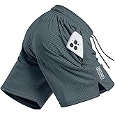 CANGHPGIN Men's Long Basketball Shorts with Zipper Pocket, 9" Quick Dry Gym Shorts Lightweight Workout Shorts Athletic