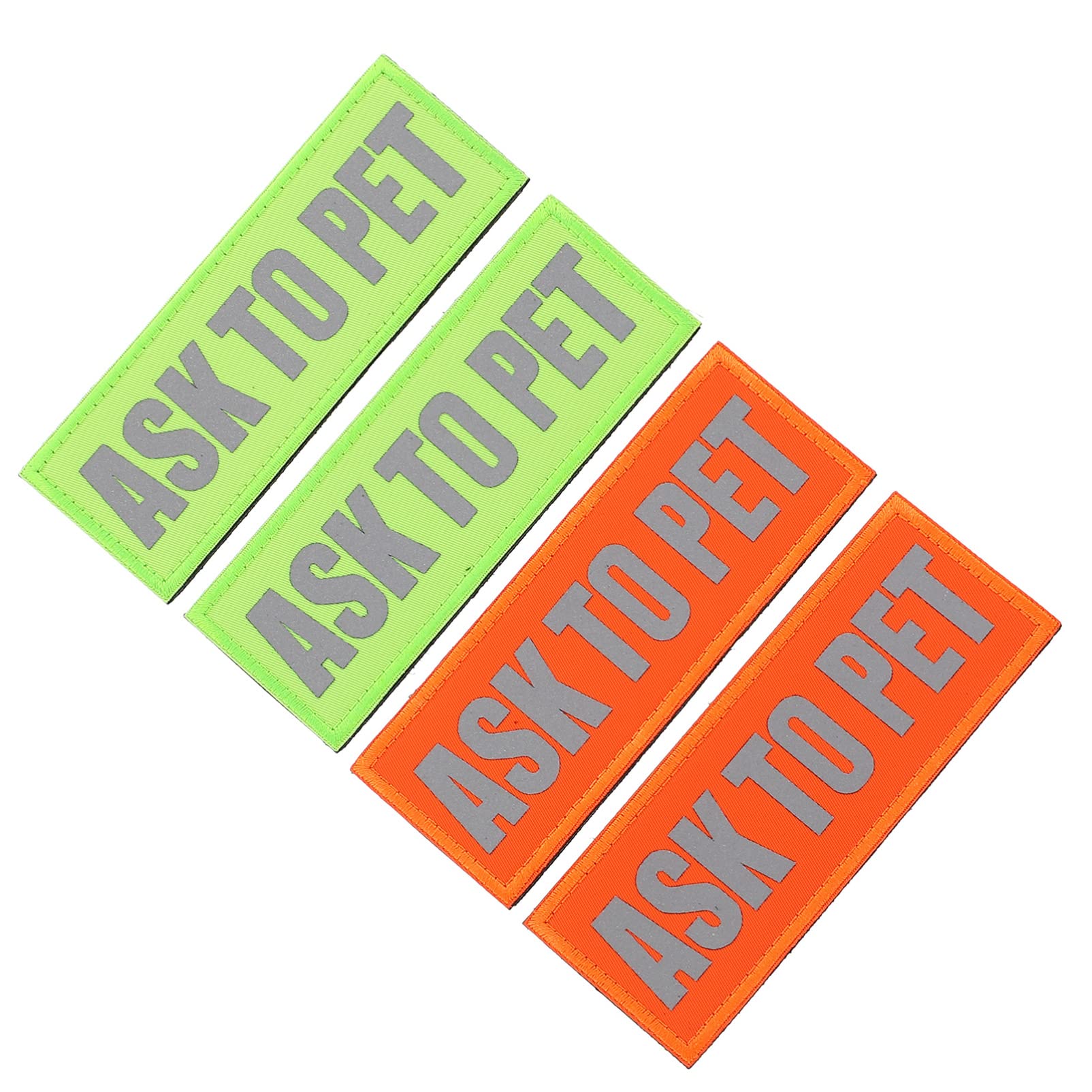 Alipis Harness Service Patch Service Patch Reflective Ask to Pet Nylon Badge Fastener Hook Emblem for Harness Vest Leash 4Pcs Stickers