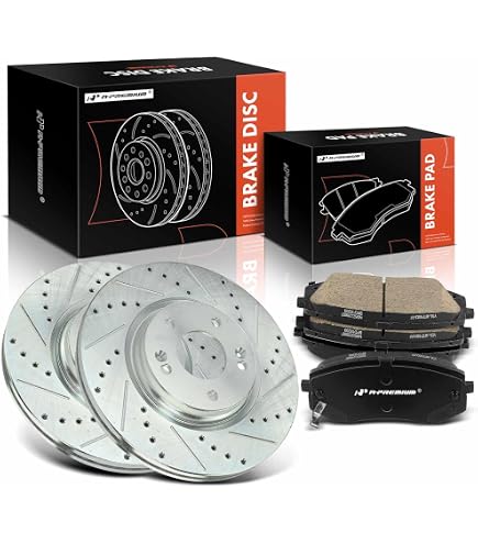 TopBrakes Front Drilled & Slotted Brake Rotors + Ceramic Pads For Astro Van 4WD 90-02