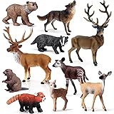 EOIVSH 10PCS Forest Animal Figures, Realistic