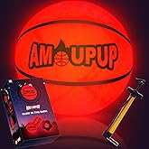Amoupup Glow in The Dark Ball Sports Gifts Light Up Led Football Basketball with Led Lights and Batteries - Kids Gifts Good Gift Ideas for Teen Boys and Girls
