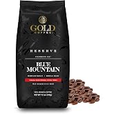 Gold Coffee Co. Blue Mountain Blend - Medium Roast - Whole Bean - 12 oz. | Premium 100% Arabica Coffee - Notes of Cocoa, Sweet Honey, Citrus - Expertly Roasted