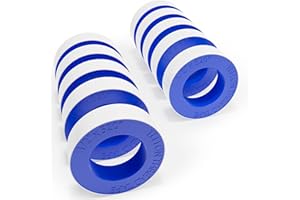 D-NYX 10 Rolls Extra Long Teflon Tape 1/2 Inch(W) X 520 Inches(L) - Plumbers PTFE Tape – Thread Seal - Perfect for Shower Heads and Pipe - Home Plumbing Pipe Sealing - Sealant Tape