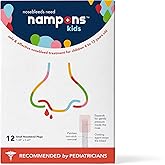 Nampons Kids Nosebleed Stoppers - 12 Easy to Use Nose Bleed Stopper Plugs Kit for Kids. Trusted by Pediatricians. Hypoallergenic Clotting Agent Stops Nosebleeds Fast On Contact. Safe and Pain-Free