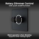 BG Electrical Evolve Double Wall Dimmer Switch 2 Way Matt Grey 200W view 5