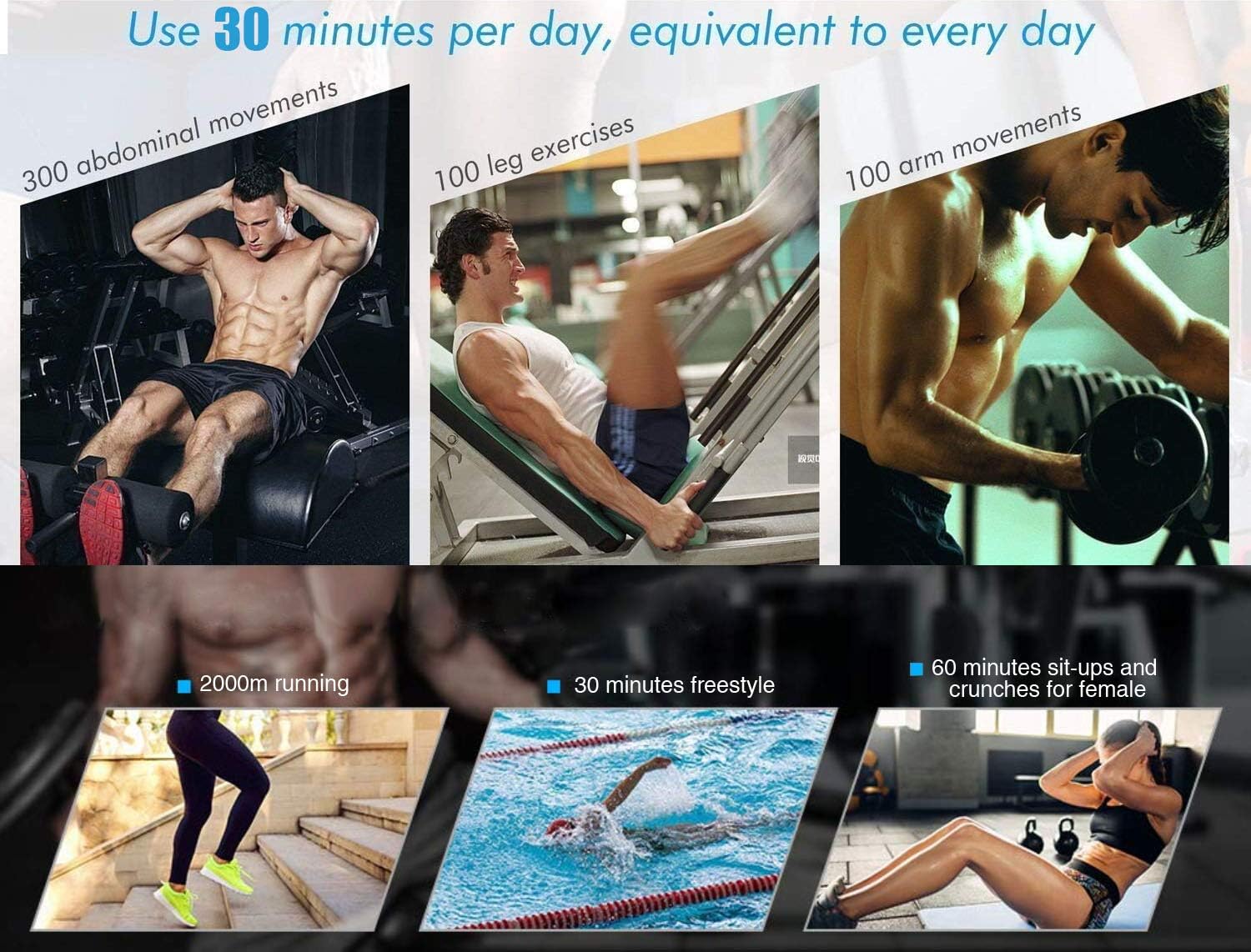 mothermed Abdominal Muscle Toner Abs Stimulator EMS Fitness Belt Electronic Waist Trimmer Slim Flat and Stomach Workout Toning Massager Trainer Belt for Men and Women Arm Abdomen Thigh Leg Butt : Sports & Outdoors