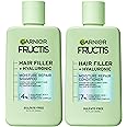 Garnier Fructis Hair Filler Moisture Repair Shampoo and Conditioner Set, Hair Care for Curly, Wavy Hair with Hyaluronic Acid, 10.1 Fl Oz, 2 Items, 1 Kit