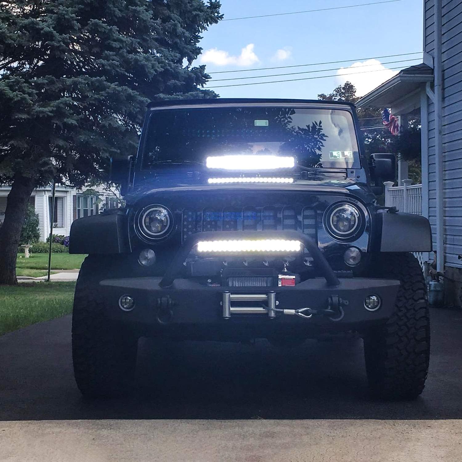 Nilight 22" 120w LED Light Bar Flood Spot Combo Work Light Driving Lights Fog Lamp Offroad Lighting for SUV Ute ATV Truck 4x4 Boat,2 Years Warranty: Automotive