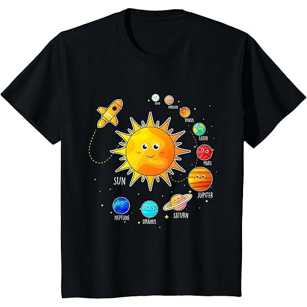 Amazon.com: The Solar System - 9 planets T-Shirt : Clothing