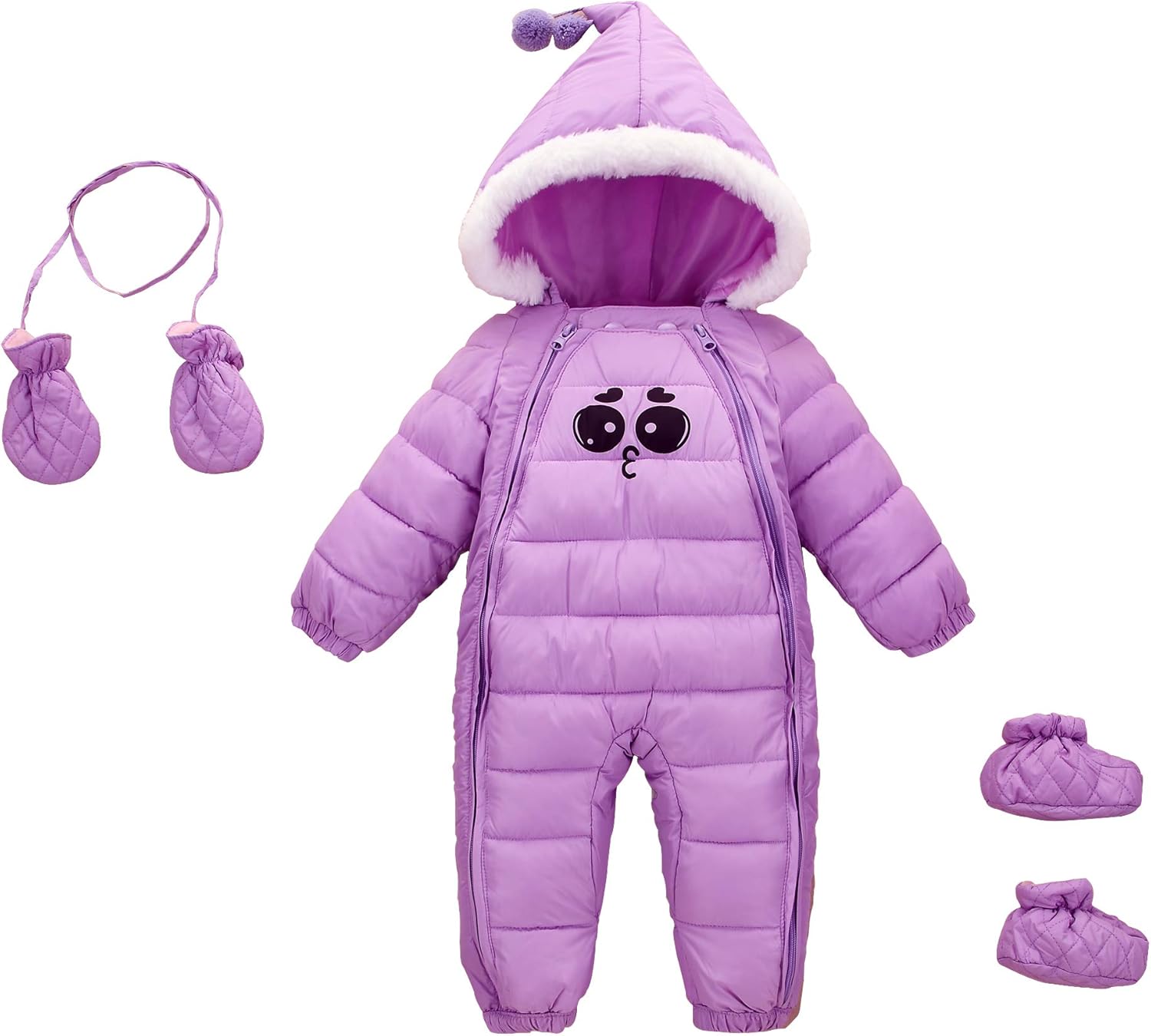 girls all in one snowsuit