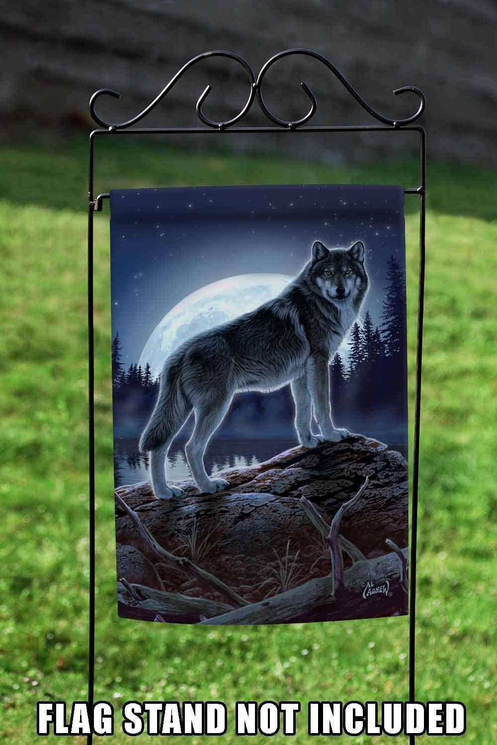 Amazon Com Toland Home Garden Full Moon Wolf 12 5 X 18 Inch Decorative Night Wolves Outdoor Wildlife Garden Flag 1110436 Garden Outdoor