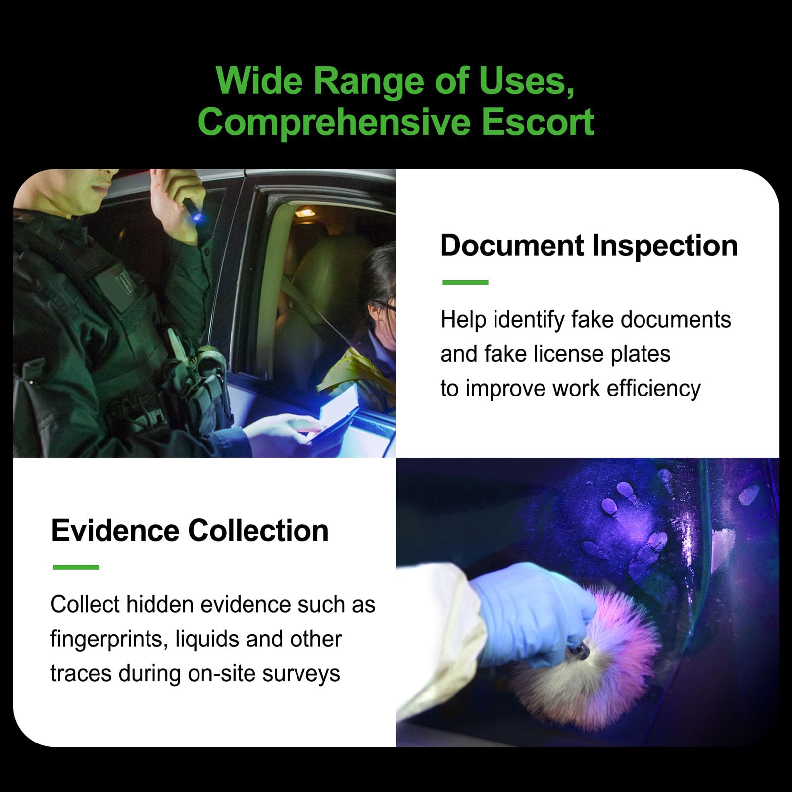 NEXTORCH K33 UV Pen Light, 365 nm Black Light Rechargeable Pocket Flashlight with Black Glass Filter & 1300 mW for Resin, Pet Urine Detection, Evidence Collection, Authentication, Hygiene Inspection