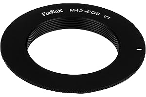 Fotodiox Lens Mount Adapter, Black M42 (42mm x 1 thread mount) Lens to Canon EOS DSLR Adapter, for Canon EOS 1D, 1DS, Mark II
