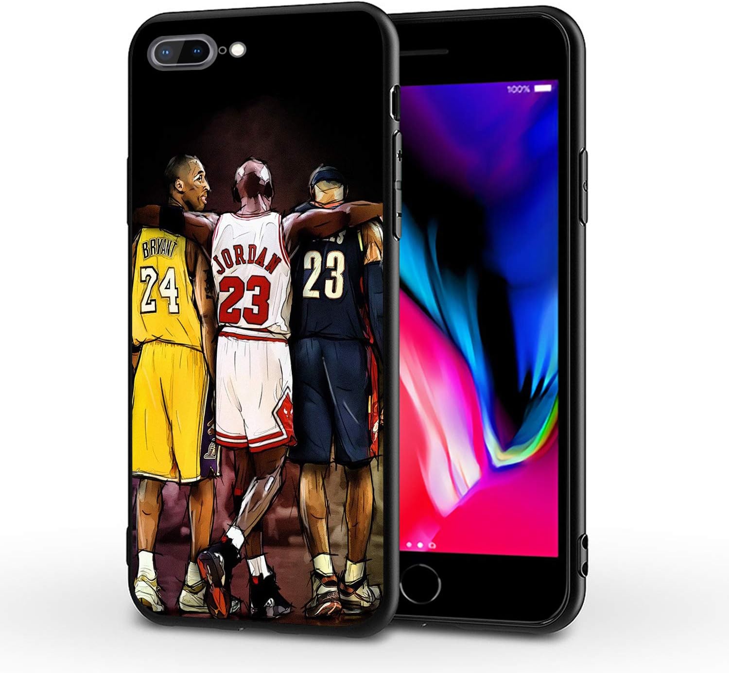 iPhone 7 Plus Case iPhone 8 Plus Case,Anti-Scratch Slim Fashion Custom Cover Cases for iPhone 7/8 Plus 5.5" (Lebron-Kobe)