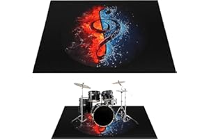 Anjetan Drum Rug, Drum Mat, Electrical Drum Carpet Soundproof Rug Pads Drum Accessories for Electric Drums Jazz Drum Set, Gift for Drummers, Drum Accessories, 47” x 63”